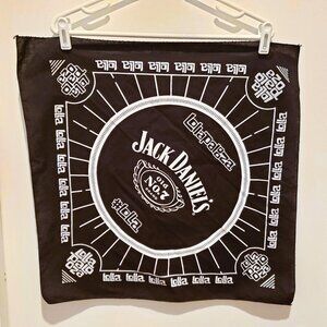 Lollapalooza Jack Daniels Bandana Scarf Handkerchief Music Festival Whiskey